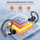 SPRTOYBAT Wireless Headphones Ear Buds ENC Noise Cancelling Mic - Deep Black - Like New