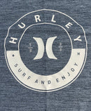 HURLEY TEE MEN'S SS PERFORMANCE T-SHIRT - SIZE: MEN XL - CRYSTAL BLUE/GRAY - Brand New