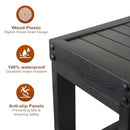 ZOMOFEW HOT TUB STEPS, NON-SLIP WOOD-LOOKING PLASTIC SPA STP - BLACK - Like New