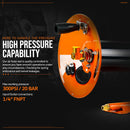 SuperHandy Air Hose Reel Tool Retractable Hand Crank 3/8" x 100' - Orange/Black Like New