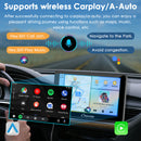 CARPURIDE W701 PLUS PORTABLE WIRELESS CAR STEREO, SUPPORT INSTALL APPS - BLACK - Like New