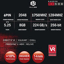 RX 580 8GB GDDR5 256 Bit GPU PCIE 3.0 Dual Fan Cooling Gaming Video Card Black - Like New