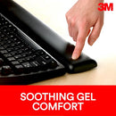 3M Compact Gel Wrist Rest, 18" Wide, Soothing Gel Comfort, 1 Pack, Black - Brand New
