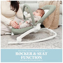 BABY DELIGHT AURA DELUXE PORTABLE ROCKER & SEAT FOR INFANTS - ORGANIC SAGE - Like New