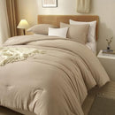 AMWAN COMFORTER SET FULL SIZE 3 PIECE FARMHOUSE KHAKI AMV002KF - KHAKI - Brand New
