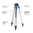 BOSCH 63 IN. ALUMINUM CONTRACTORS' TRIPOD BT160 - BLACK - Like New