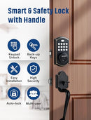 ELAMOR M19 Front Door Lock Set, Keyless Entry Deadbolt, Easy-to-Install - Bronze - Like New