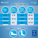 BRAZIZ 12 PAIRS NON-BINDING CUSHION COTTON DIABETIC CREW SOCKS WOMEN’S - BLACK - Brand New