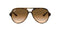 RAY-BAN RB4125 `CATS 5000 AVIATOR` LIGHTHAVANA CLEARGRADIENTBROWN BROWN LENSES - Like New