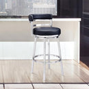 Armen Living Madrid Rotating Bar Stool B07V45DL7Y - Gray Faux Leather - Brand New