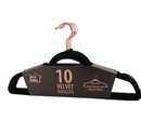 IDEAL HOME VELVET HANGER 10PK - BLACK ROSE GOLD - Like New