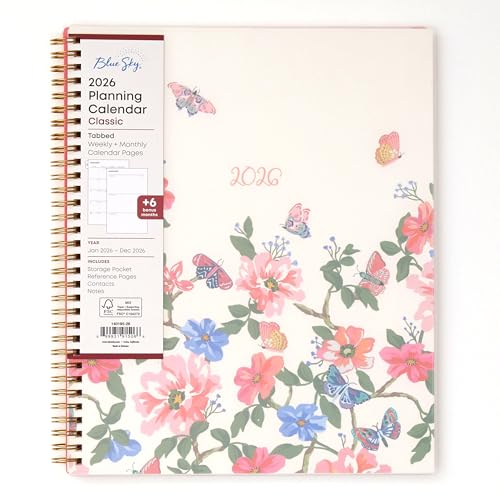 Blue Sky 2026 Weekly and Monthly Planner Calendar, Flexible Cover, 140195-26 - Like New