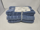 BIBB HOME 6-PIECE ZERO TWIST COTTON TOWEL SET - SKY BLUE - Brand New