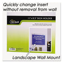 NuDell Clear Plastic Sign Holder Wall Mount 11 X 8.5 38008Z - CLEAR - Brand New