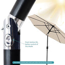 Sunnydaze Outdoor Patio Umbrella with Tilt & Crank, 9ft - Beige - Like New