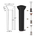 FIRE SENSE 02129 VINYL COVER FULL LENGTH OUTDOOR PATIO HEATERS - BLACK - Like New