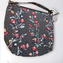 VERA BRADLEY OVERSIZED HOBO SHOULDER BAG - PERENNIALS NOIR DOT - Brand New