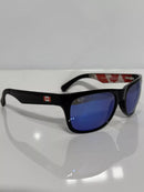 MAUI JIM MJ 736-02 CA BLACK FRAME UNISEX ACETATE BLUE POLARIZED LENSES 57MM - Like New