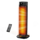 SPACE HEATERS INDOOR 24" 1500W PTC CERAMIC HEATER REMOTE THERMOSTAT - BLACK - Like New