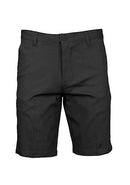 GALAXY BY HARVIC MEN'S SLIM FITTING COTTON FLEX STRETCH CHINO SHORTS - 6 BLACK - Brand New