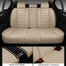HAITOUR FULL COVERAGE LEATHER CAR SEAT COVERS FIT FOR MOST CARS - BEIGE - Like New