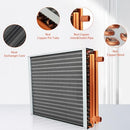 18x18 Heat Exchanger Water To Air With Copper Ports High Heat Energy - Brand New