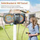 R RUVUP RETRACTABLE HOSE REEL 1/2IN X 110FT AUTOMATIC 81008 - DARK GRAY/ORANGE - Like New