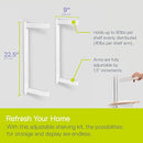 DELTA 2-TIER PREMIUM FLOATING WALL SHELF BRACKET HARDWARE KIT - WHITE - Like New