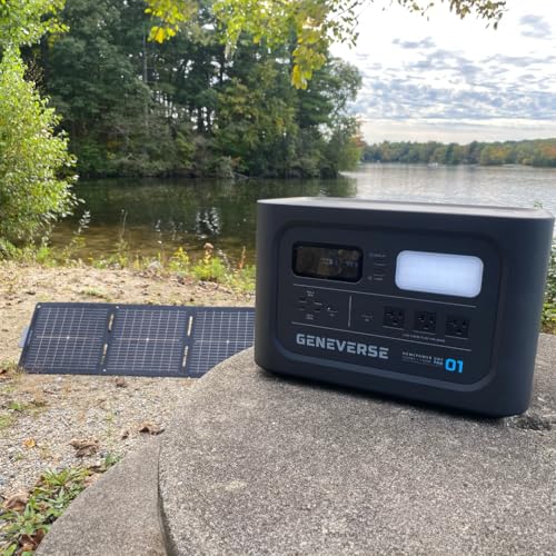 GENEVERSE 1210WH SOLAR GENERATOR BUNDLE 60-GVUS-SG2M2 - BLACK - Brand New