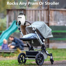 QNHMPW BABY ROCKER, BABY VIBRATING SOOTHER GENTLY ROCKS - WHITE/BLACK - Like New