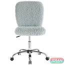 URBAN LIFESTYLE FAUX FUR ROLLING TASK CHAIR - GRAY - Like New