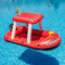 ZONETECH FIREBOAT SQUIRTER INFLATABLE POOL TOY, FIRE RESCUE THEME - RED - Like New