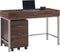 Realspace Brezio 47"W Computer Desk with Mobile File Cabinet 5095009 - Brown Like New