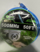 CABLEGEEKER CAT6 OUTDOOR ETHERNET CABLE, 24AWG RJ45 PATCH CABLE 50FT - BLUE - Like New