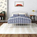 NOVOGRATZ BUSHWICK METAL BED, QUEEN, 4044139N - OFF WHITE - Like New