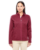 DEVON & JONES LADIES BRISTOL FULL ZIP SWEATER FLEECE WOMEN XL - RED HEATHER - Like New
