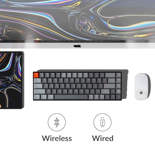 KEYCHRON K6 MECHANICAL KEYBOARD 65 WIRELESS GAMING KEYBOARD BROWN SWITCH - Like New