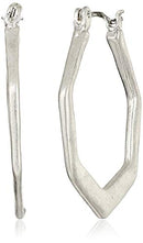 THE SAK HEXAGON SHAPED HOOP EARRINGS - SILVER - Like New