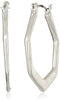 THE SAK HEXAGON SHAPED HOOP EARRINGS - SILVER - Like New