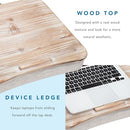 LapGear Heritage Lap Desk with Device Ledge - White Wash - Brand New
