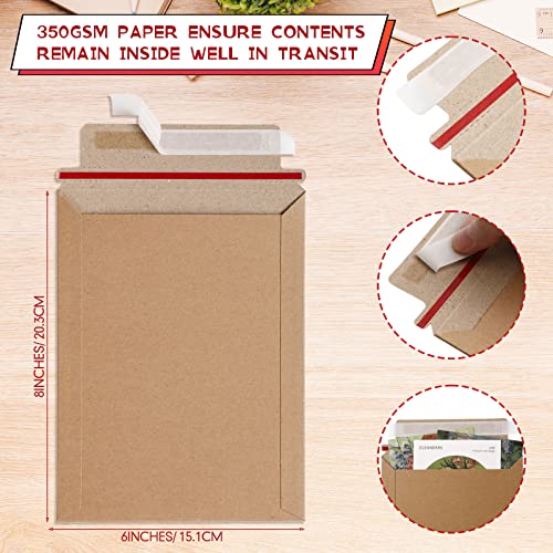 FAINNE 350 PIECES 6X8 INCHES RIGID SELF ADHESIVE PHOTO MAILERS Document 350GSM - Like New