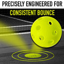 FRANKLIN SPORTS X-26 INDOOR PICKLEBALLS - OFFICIAL SIZE - 12 PACK - OPTIC YELLOW - Brand New