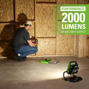 GREENWORKS 24V HYBRID WORK LIGHT WLG503 - TOOL ONLY - GREEN - Like New