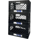 GORILLA CRATE 24QT 3 PACK MILK CRATE - BLACK - Like New