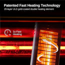 EAST OAK Patio Heater 4000W Wall Mounted Infrared Heater 240V WPH22002 - Black - Like New
