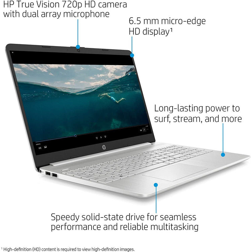 HP Notebook COMPUTER LAPTOP 15.6" HD I3-1005G1 8 256GB SSD FPR 15-DY1002LA Like New