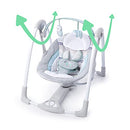 Ingenuity Compact Lightweight Portable Baby Swing, 0-9 Months - Abernathy - Like New