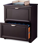 Realspace Magellan 24 W Lateral 2-Drawer File Cabinet 547758 - Espresso Like New