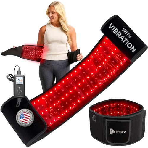 Lifeppro Red Light Therapy Belt 660NM/850NM, Adjustable, Portable - Black - Brand New