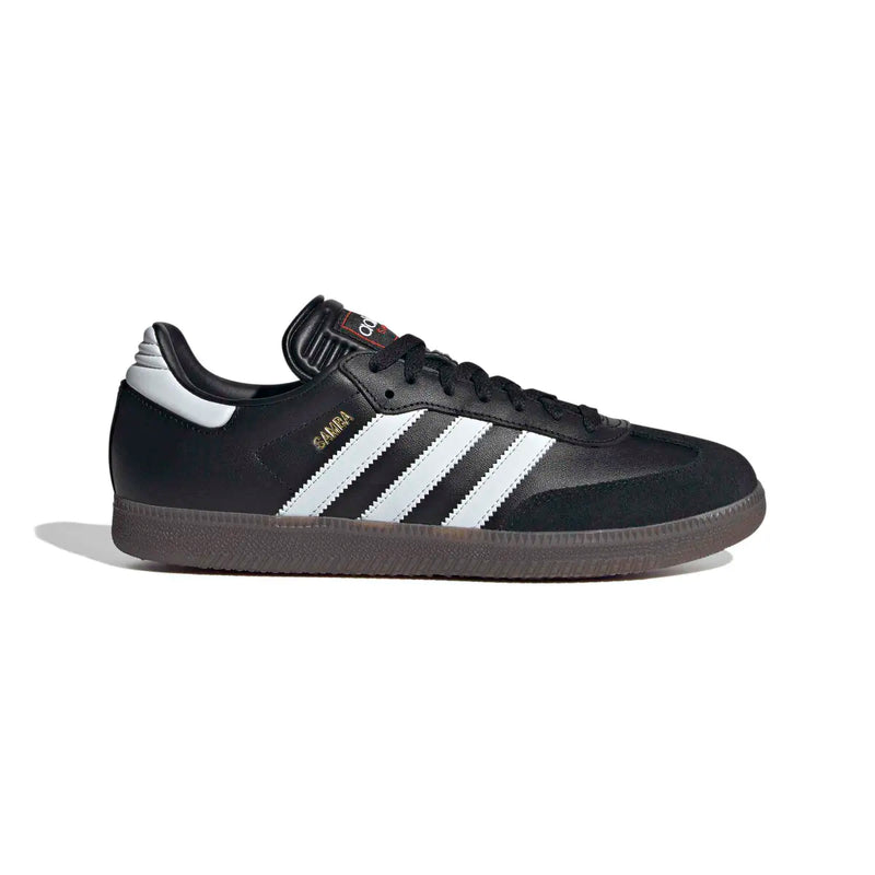 ADIDAS SAMBA LEATHER TRAINERS - SIZE: MEN 5 (AU/UK M4.5) - BLACK/WHITE - Like New